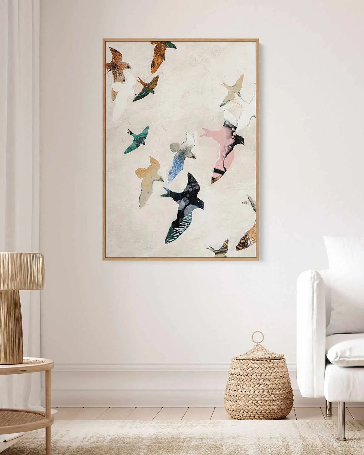 Abstract Birds II by Design Fabrikken | Framed Canvas Art Print from Olive et Oriel where you can shop wallpaper and artworks online