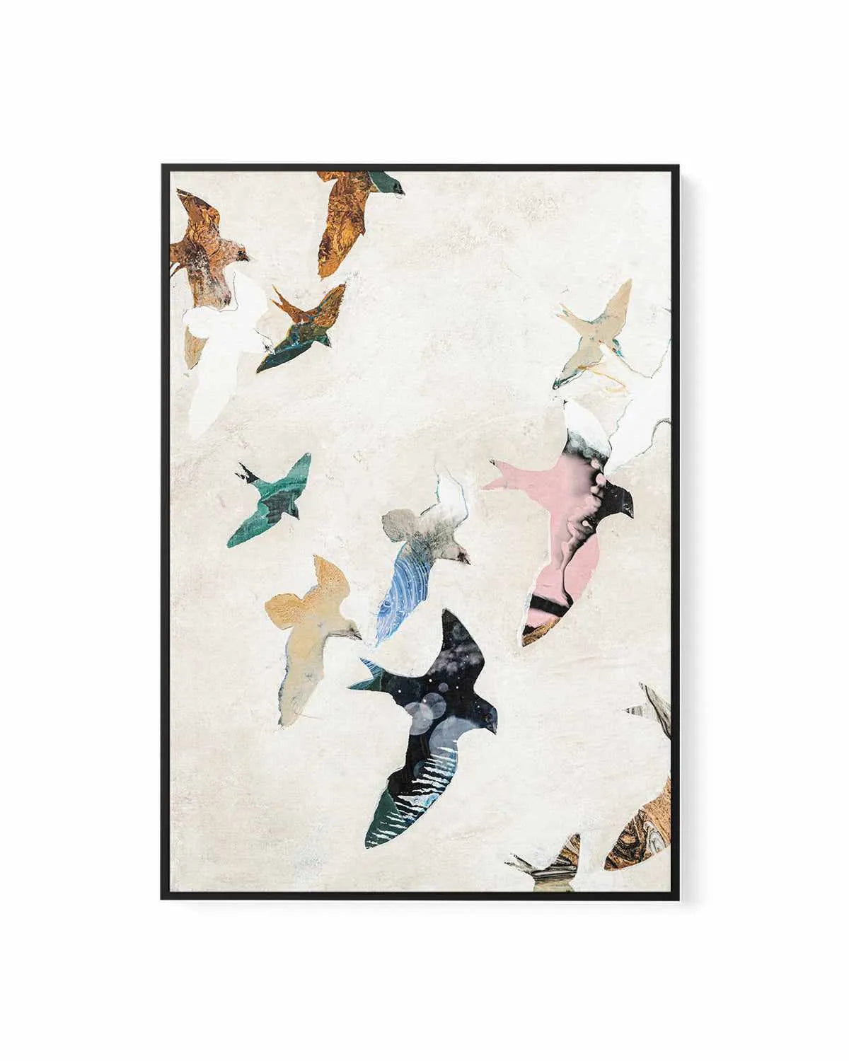 Abstract Birds II by Design Fabrikken | Framed Canvas Art Print from Olive et Oriel where you can shop wallpaper and artworks online