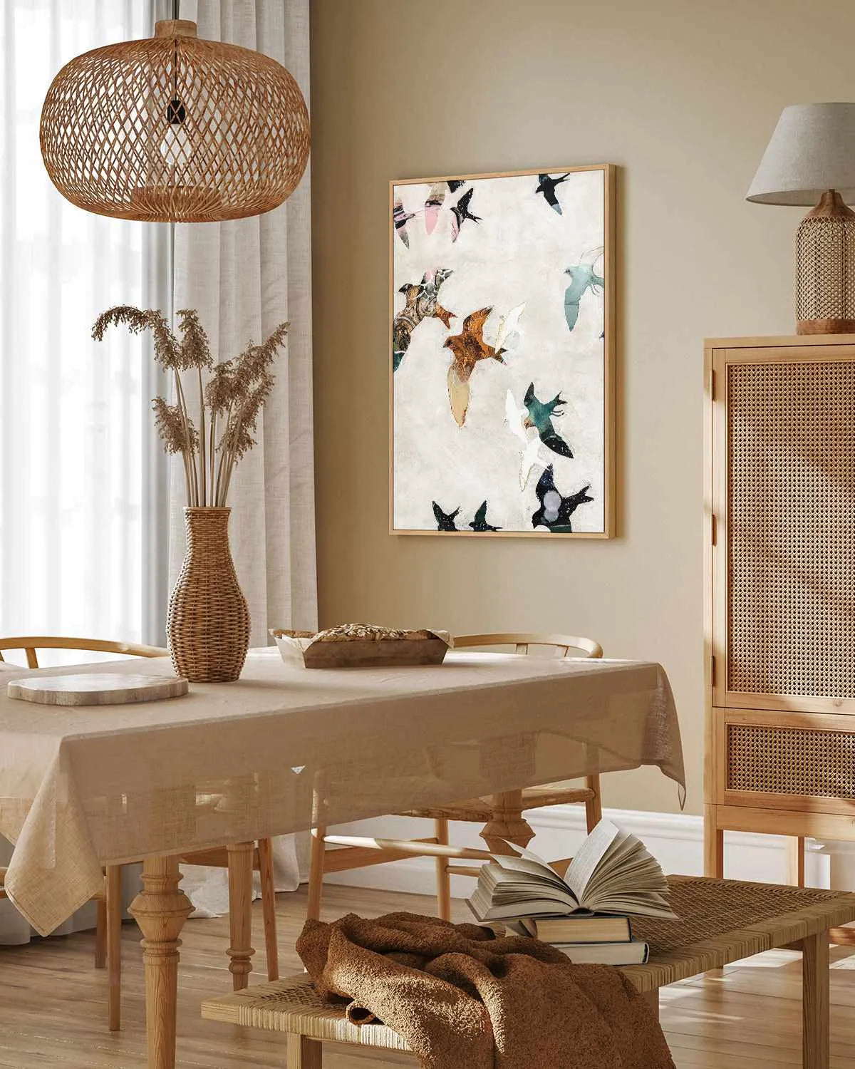 Abstract Birds I by Design Fabrikken | Framed Canvas Art Print from Olive et Oriel where you can shop wallpaper and artworks online