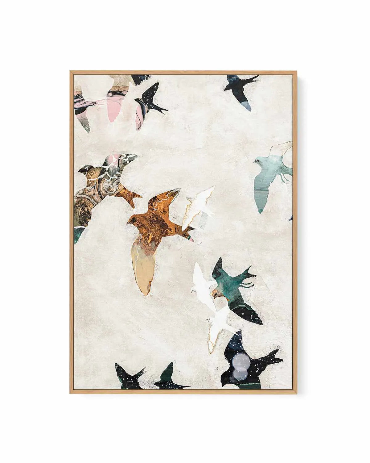 Abstract Birds I by Design Fabrikken | Framed Canvas Art Print from Olive et Oriel where you can shop wallpaper and artworks online