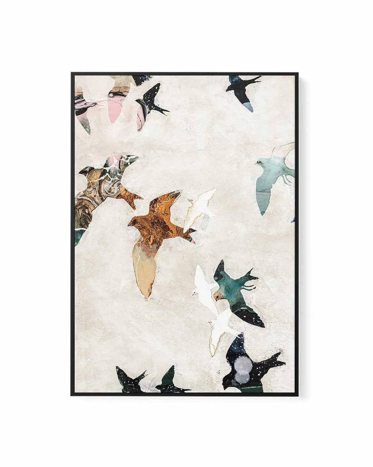 Abstract Birds I by Design Fabrikken | Framed Canvas Art Print from Olive et Oriel where you can shop wallpaper and artworks online