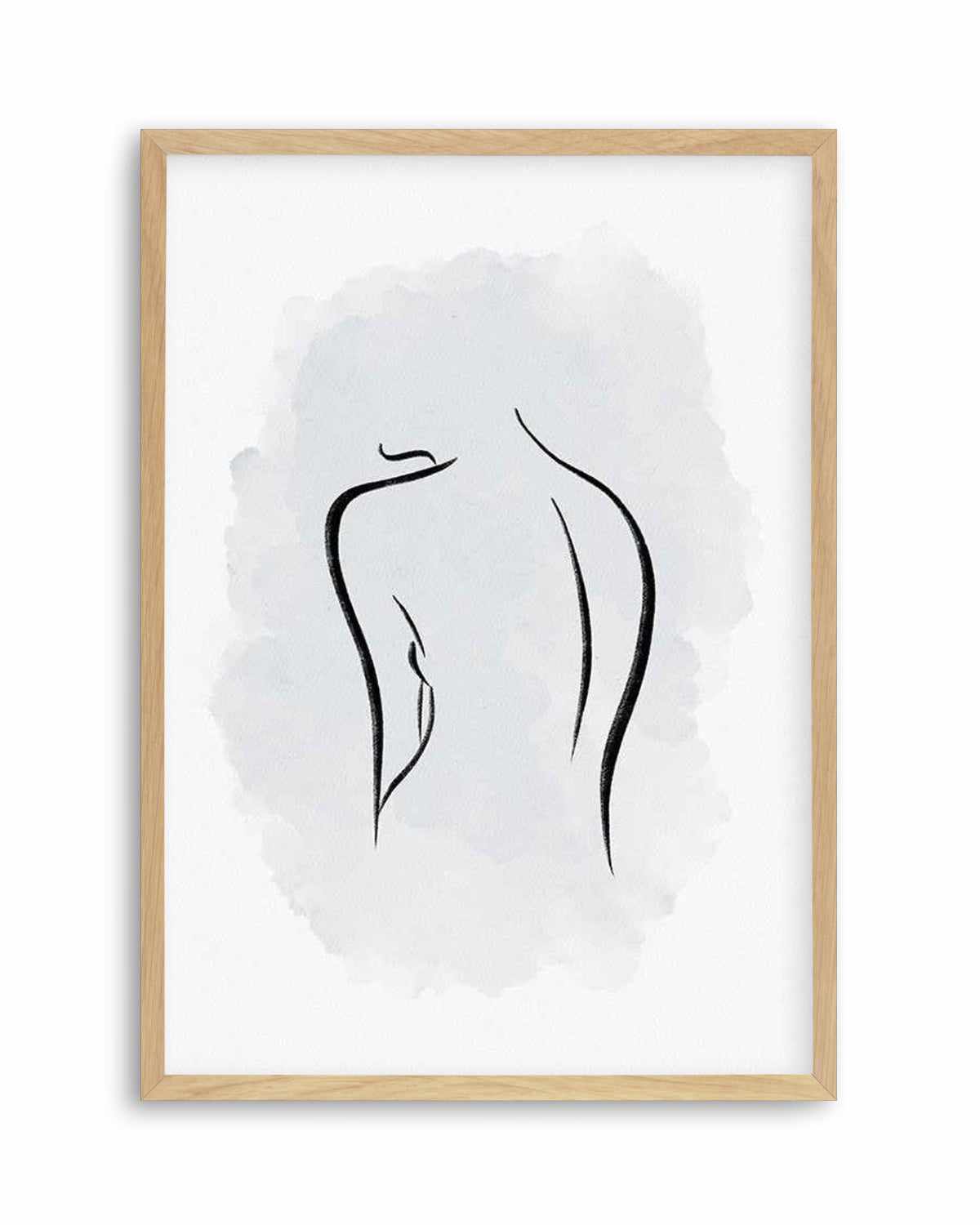 Abstract Body I | Periwinkle Blue Art Print