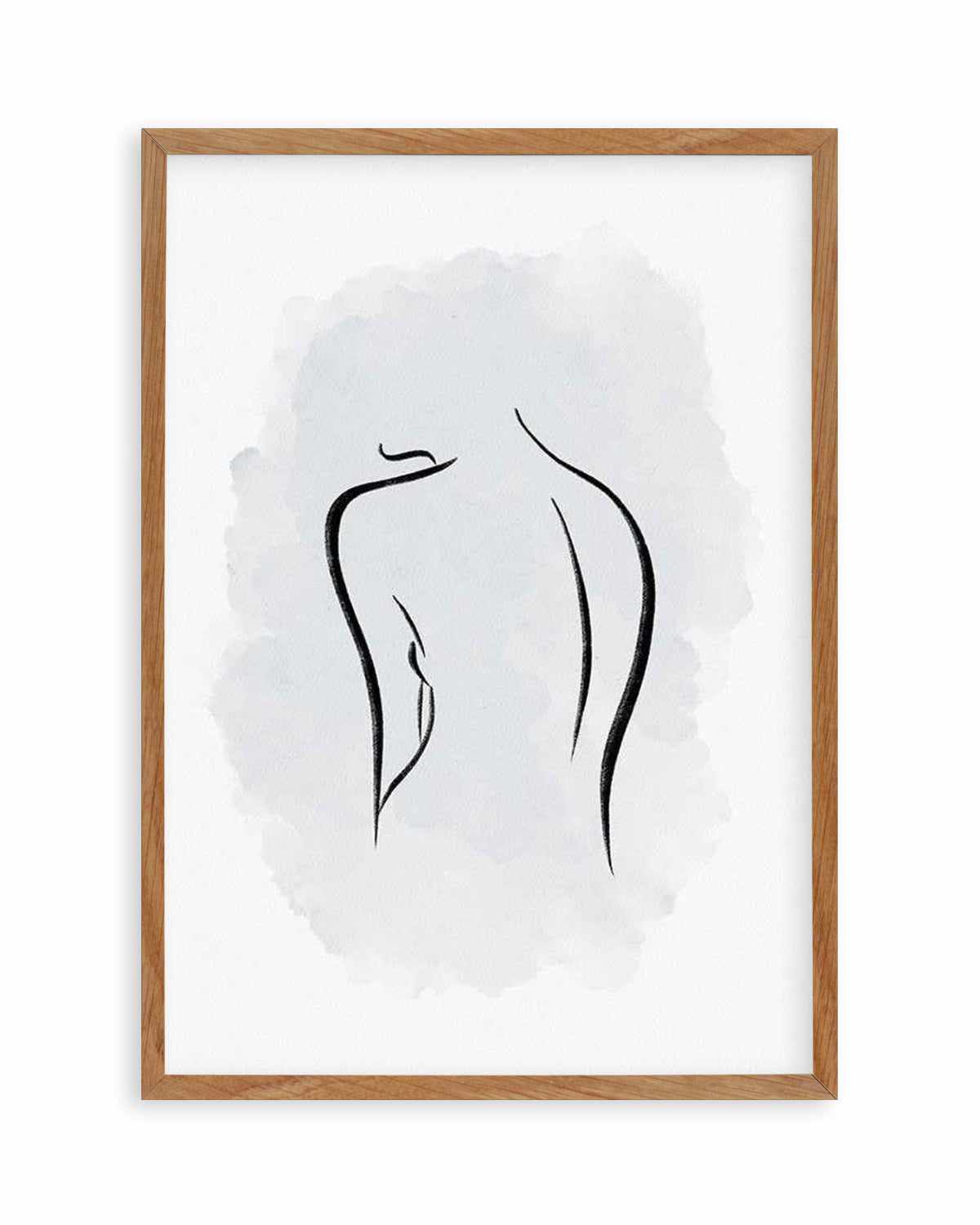 Abstract Body I | Periwinkle Blue Art Print