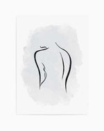 Abstract Body I | Periwinkle Blue Art Print