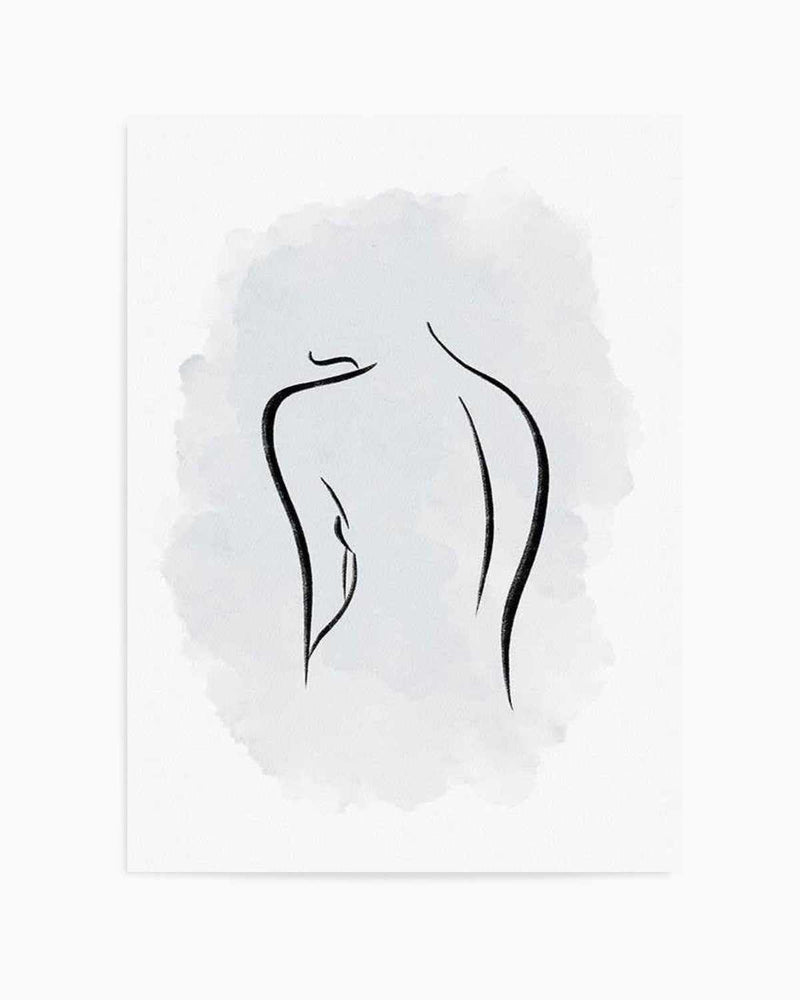 Abstract Body I | Periwinkle Blue Art Print