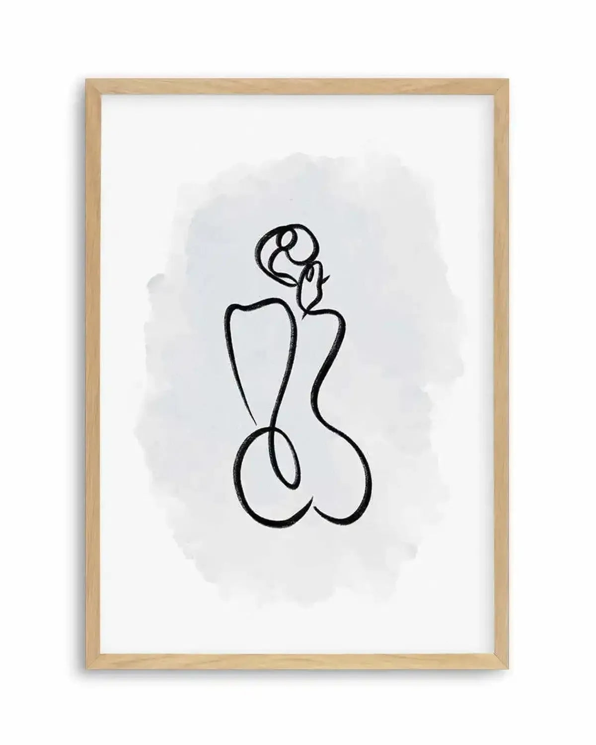 Abstract Body II | Periwinkle Blue Art Print from Olive et Oriel where you can shop wallpaper and artworks online