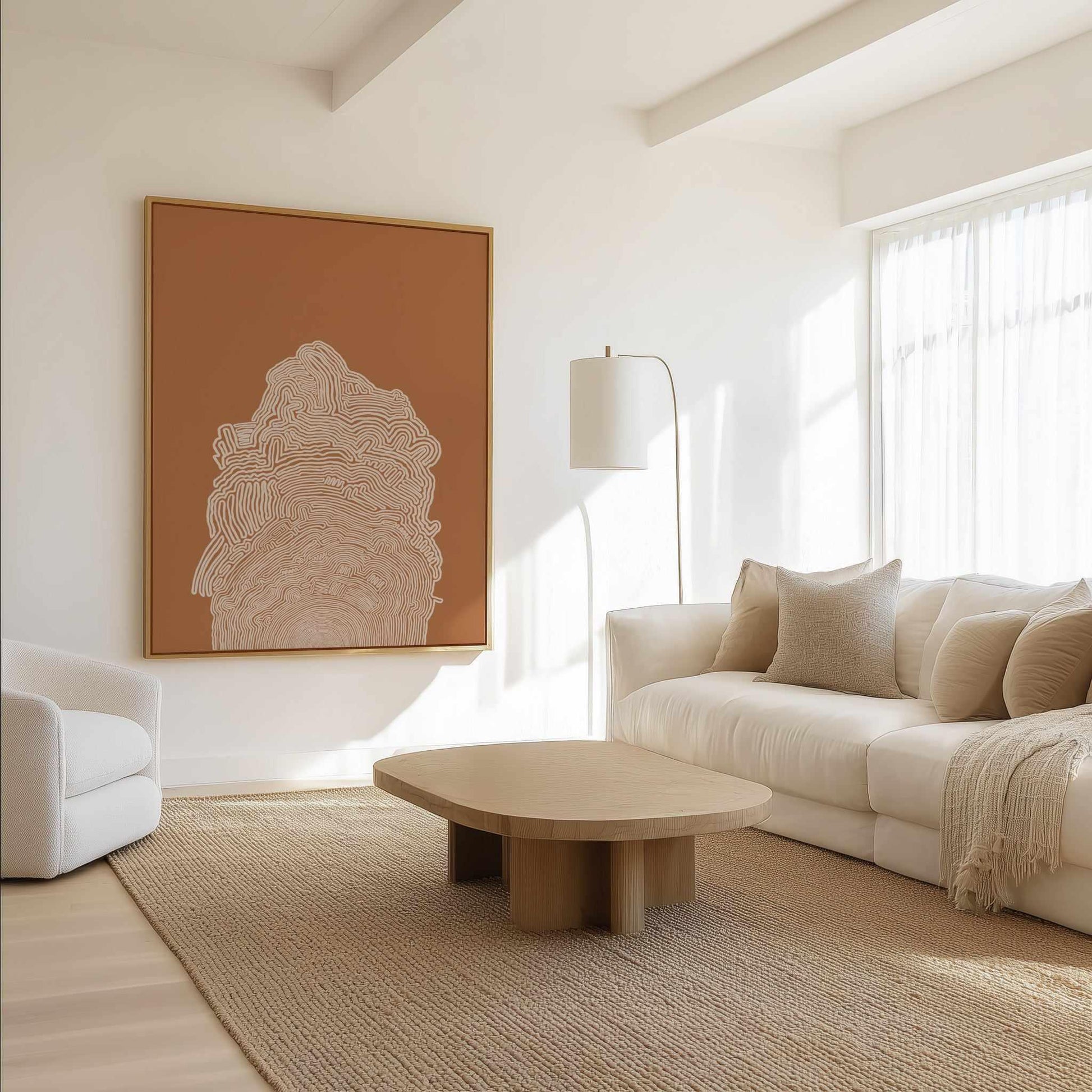 Abstract Brown by Sharyn Bursic | Framed Canvas Art Print from Olive et Oriel where you can shop wallpaper and artworks online