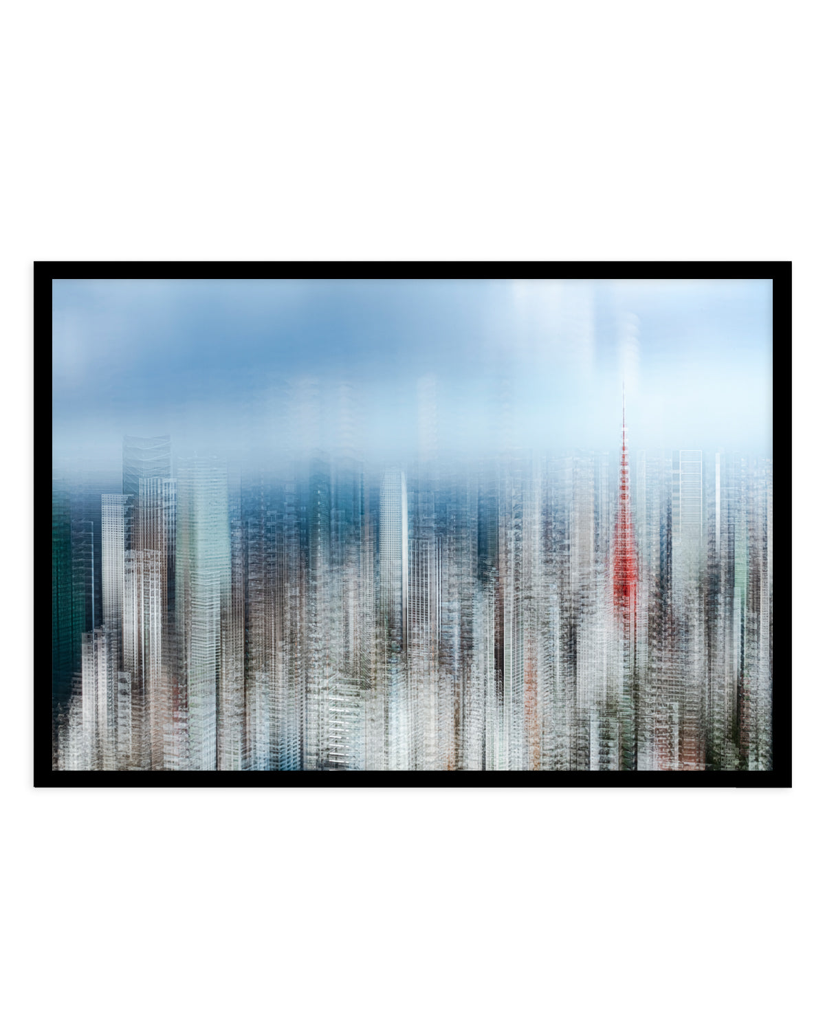 Abstract City Red Tower by Sasaki Makoto | Art Print