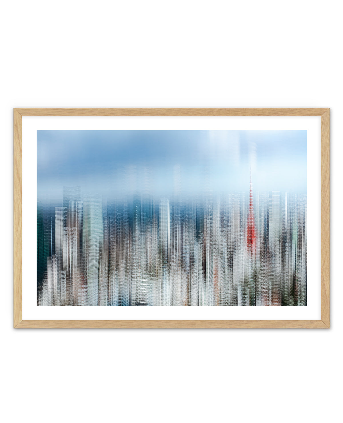 Abstract City Red Tower by Sasaki Makoto | Art Print