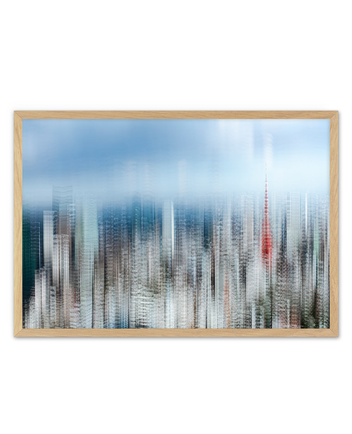 Abstract City Red Tower by Sasaki Makoto | Art Print