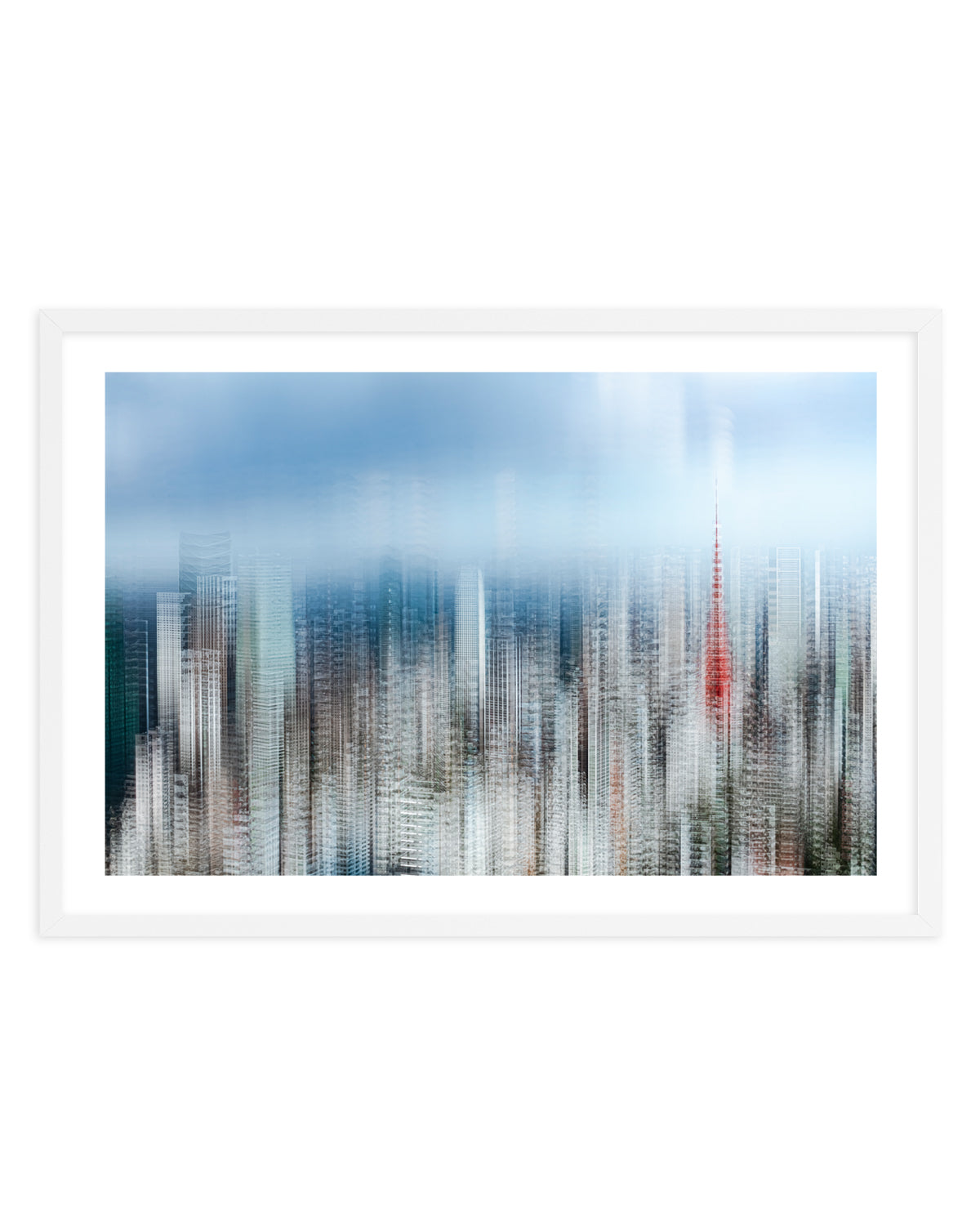 Abstract City Red Tower by Sasaki Makoto | Art Print