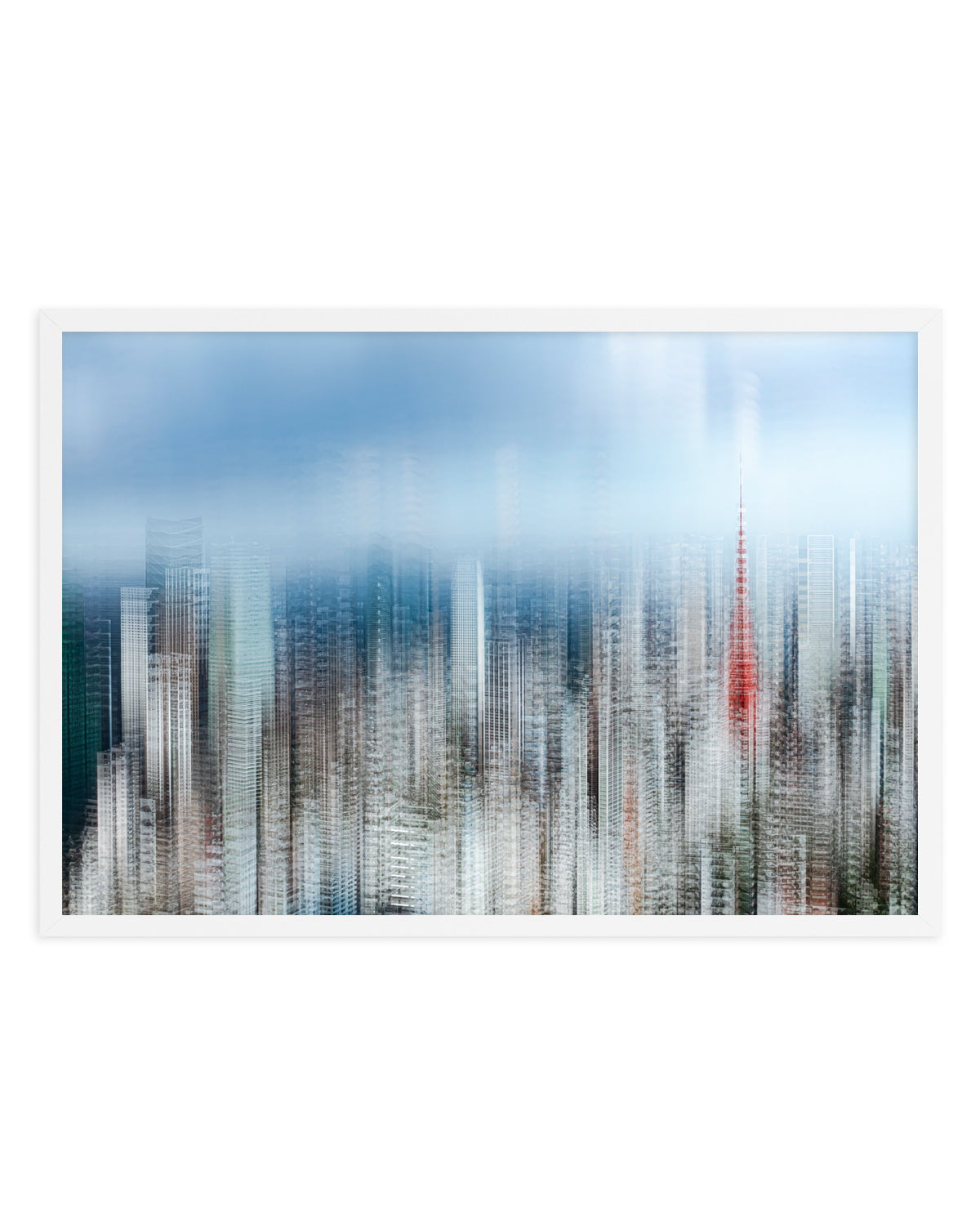 Abstract City Red Tower by Sasaki Makoto | Art Print