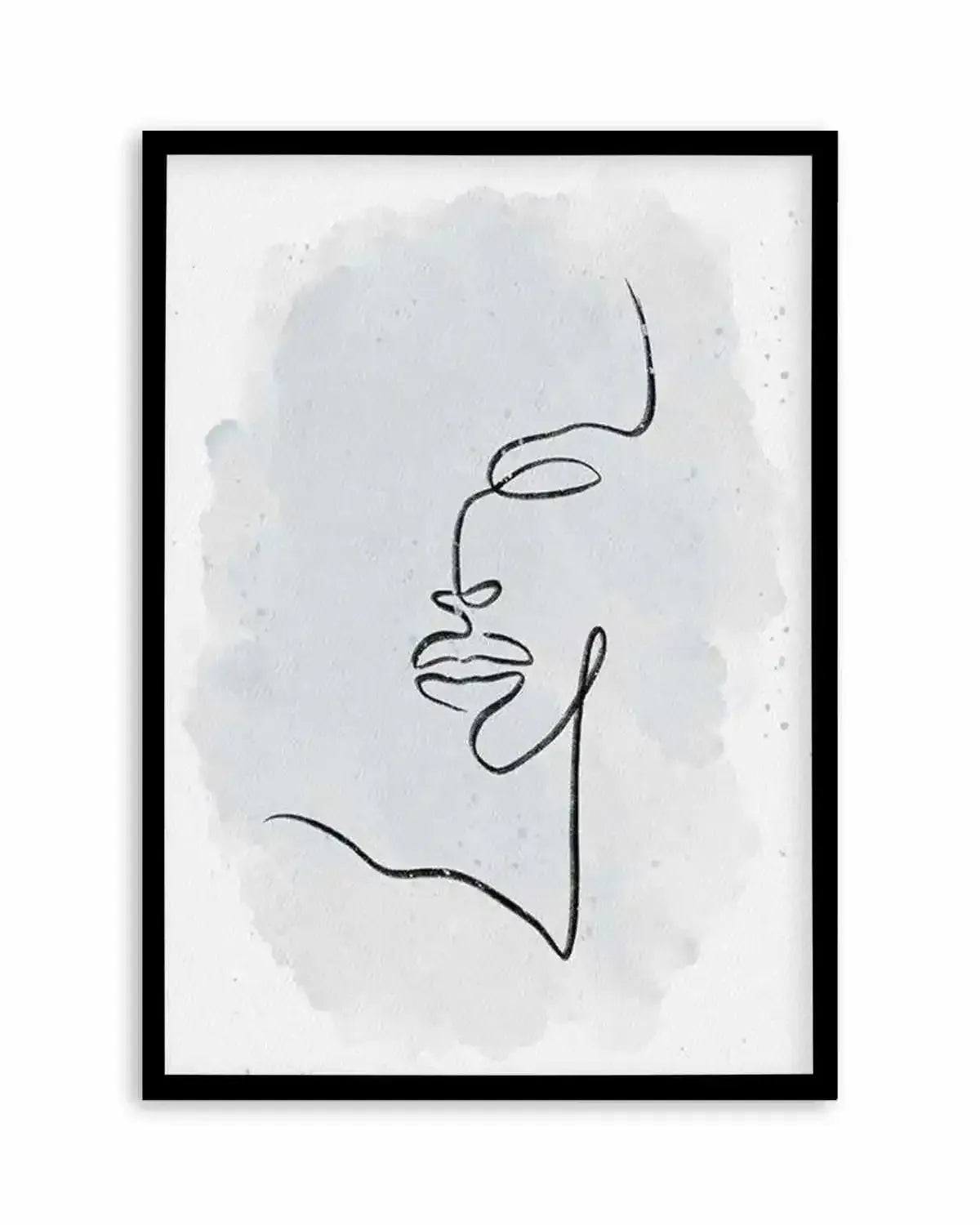 Abstract Face III | Periwinkle Blue Art Print from Olive et Oriel where you can shop wallpaper and artworks online