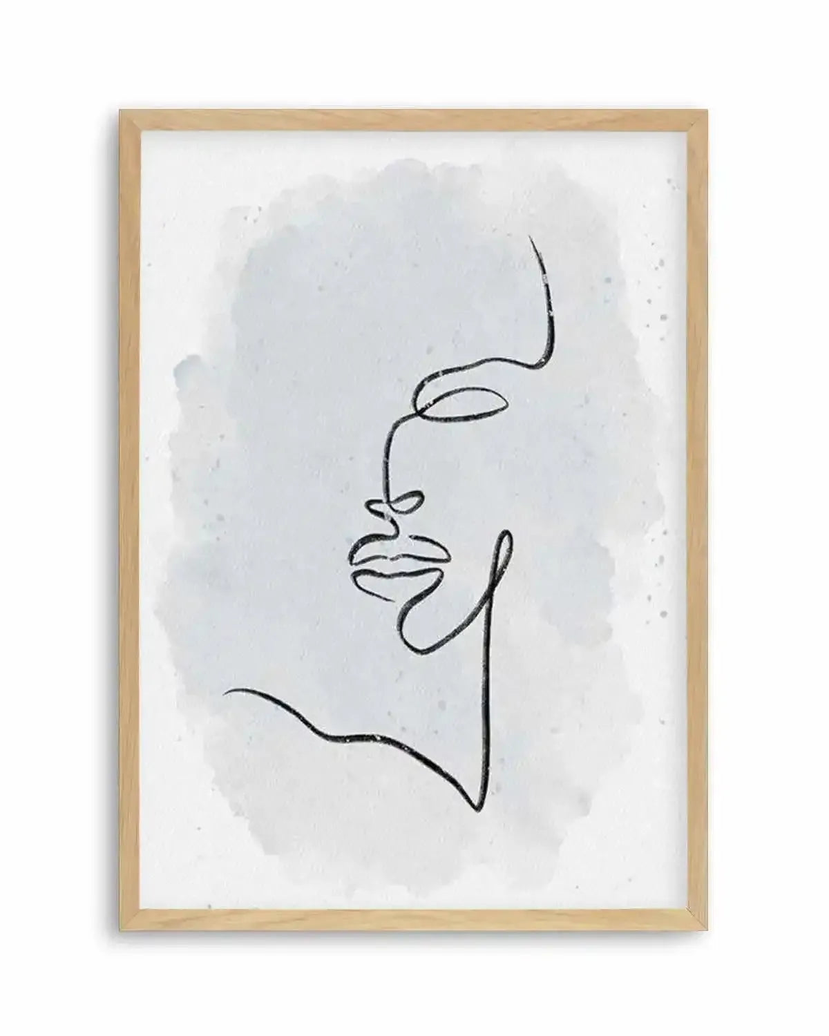 Abstract Face III | Periwinkle Blue Art Print from Olive et Oriel where you can shop wallpaper and artworks online