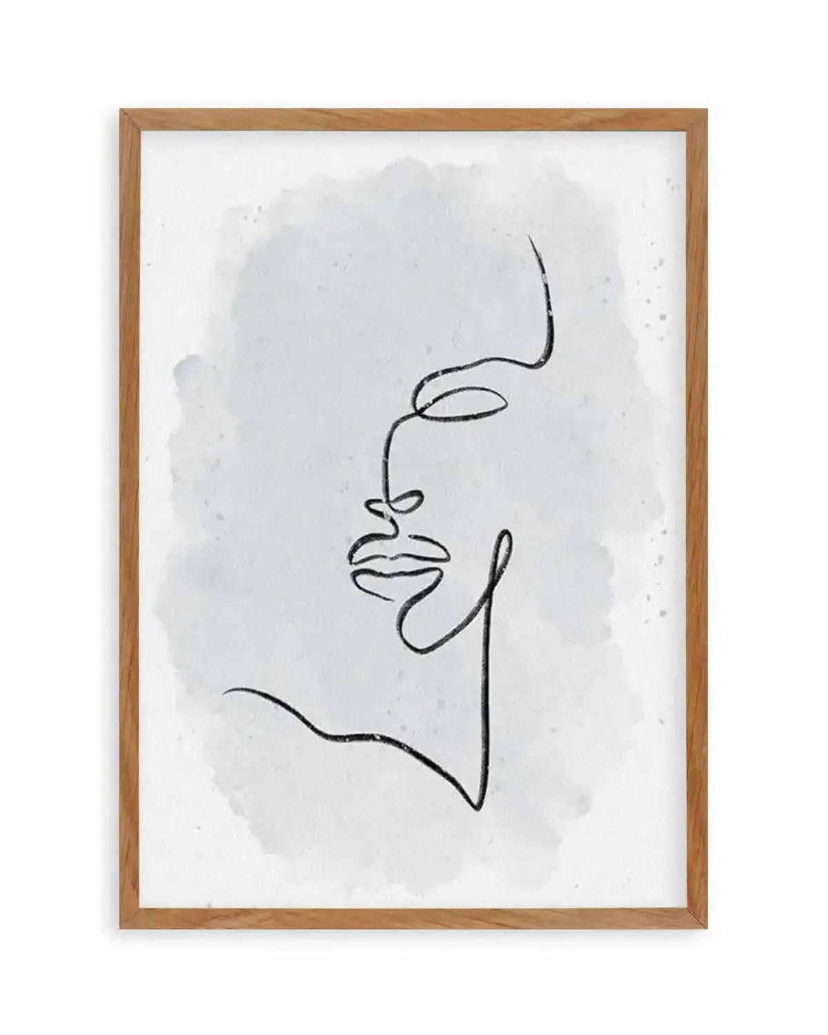 Abstract Face III | Periwinkle Blue Art Print from Olive et Oriel where you can shop wallpaper and artworks online