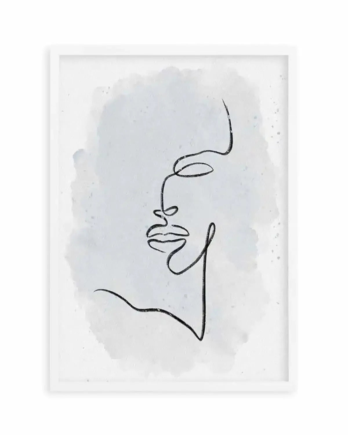 Abstract Face III | Periwinkle Blue Art Print from Olive et Oriel where you can shop wallpaper and artworks online
