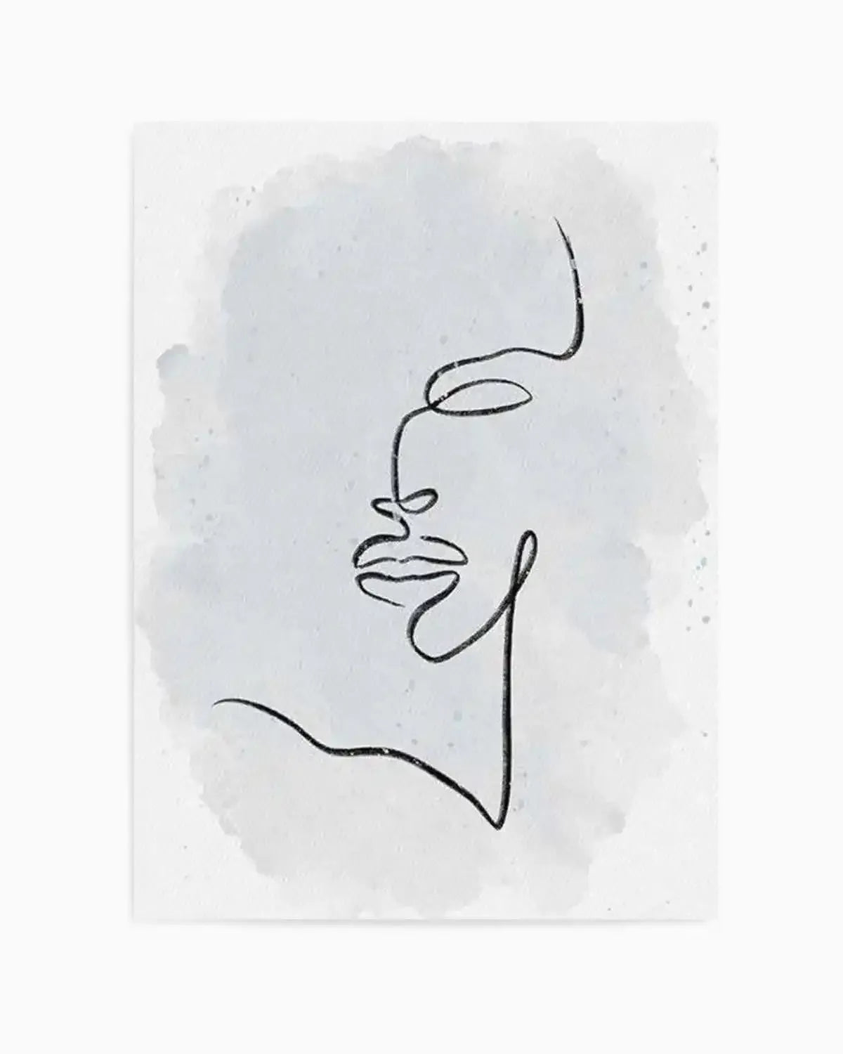 Abstract Face III | Periwinkle Blue Art Print from Olive et Oriel where you can shop wallpaper and artworks online