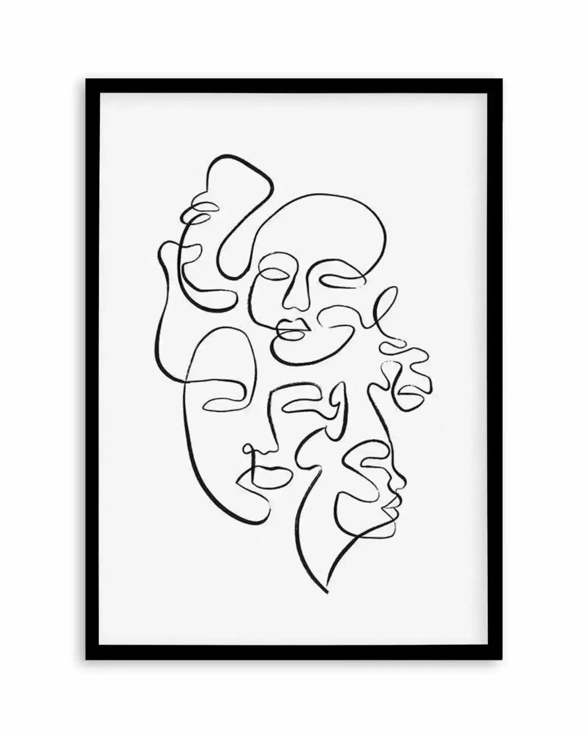 Abstract Faces I | Classic Art Print from Olive et Oriel where you can shop wallpaper and artworks online