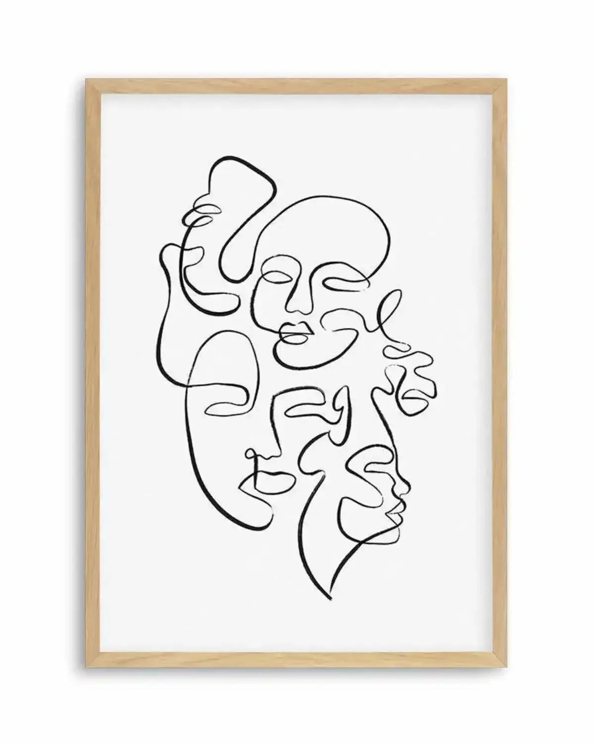 Abstract Faces I | Classic Art Print from Olive et Oriel where you can shop wallpaper and artworks online