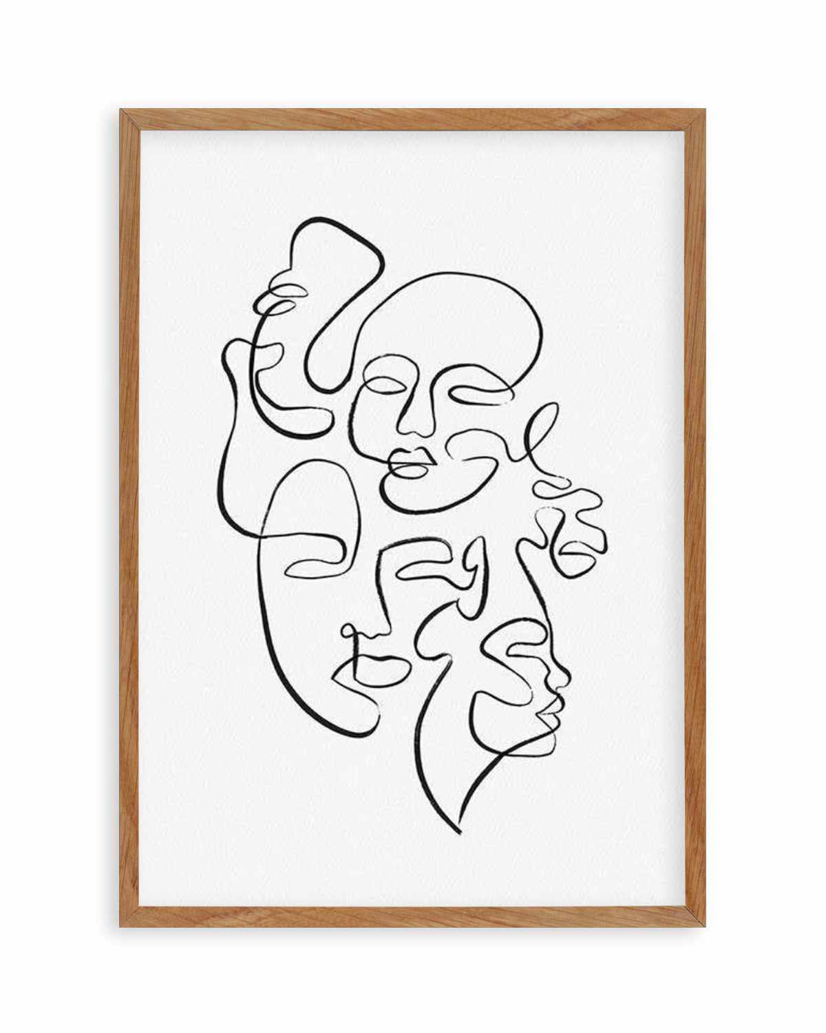 Abstract Faces I | Classic Art Print