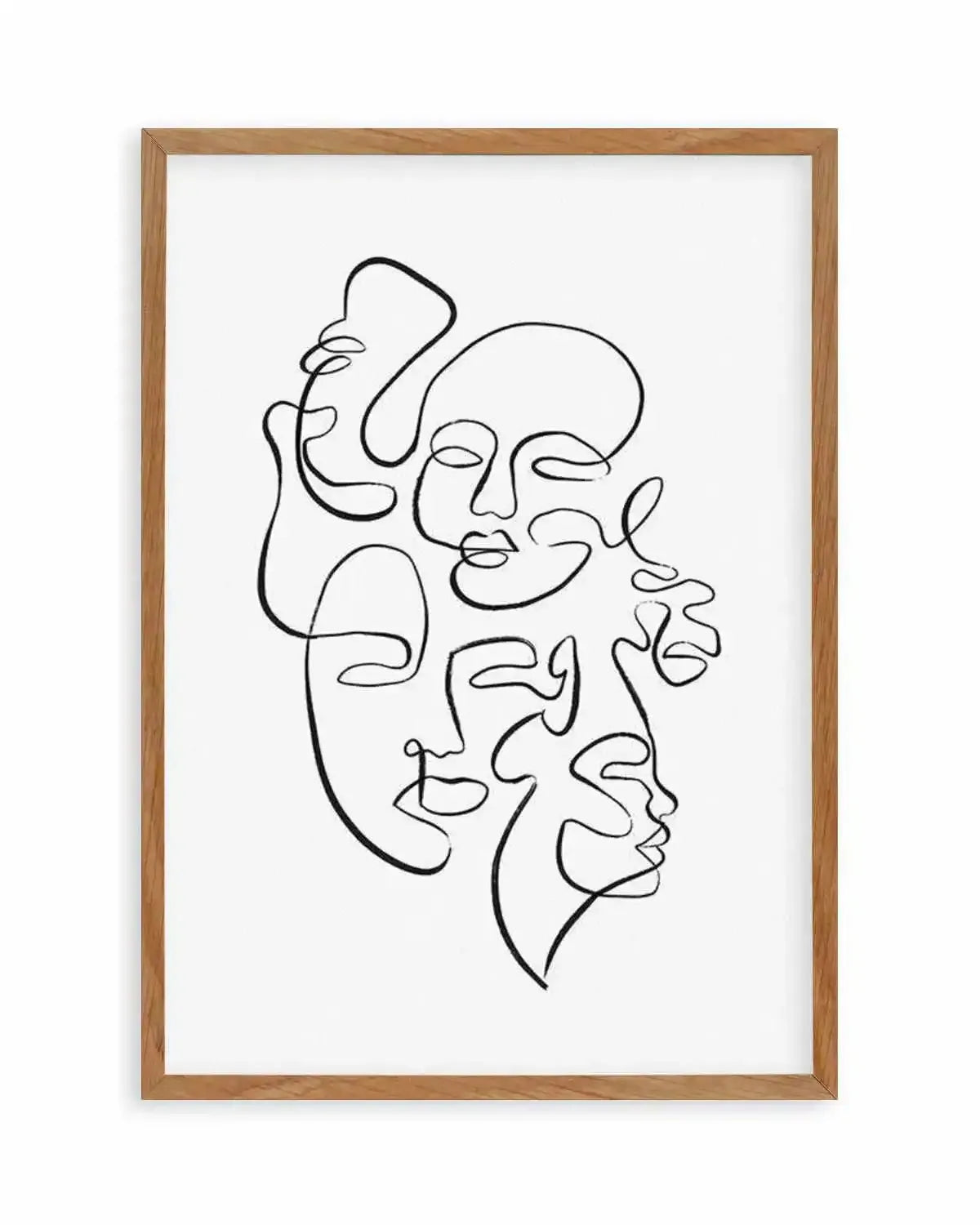 Abstract Faces I | Classic Art Print from Olive et Oriel where you can shop wallpaper and artworks online