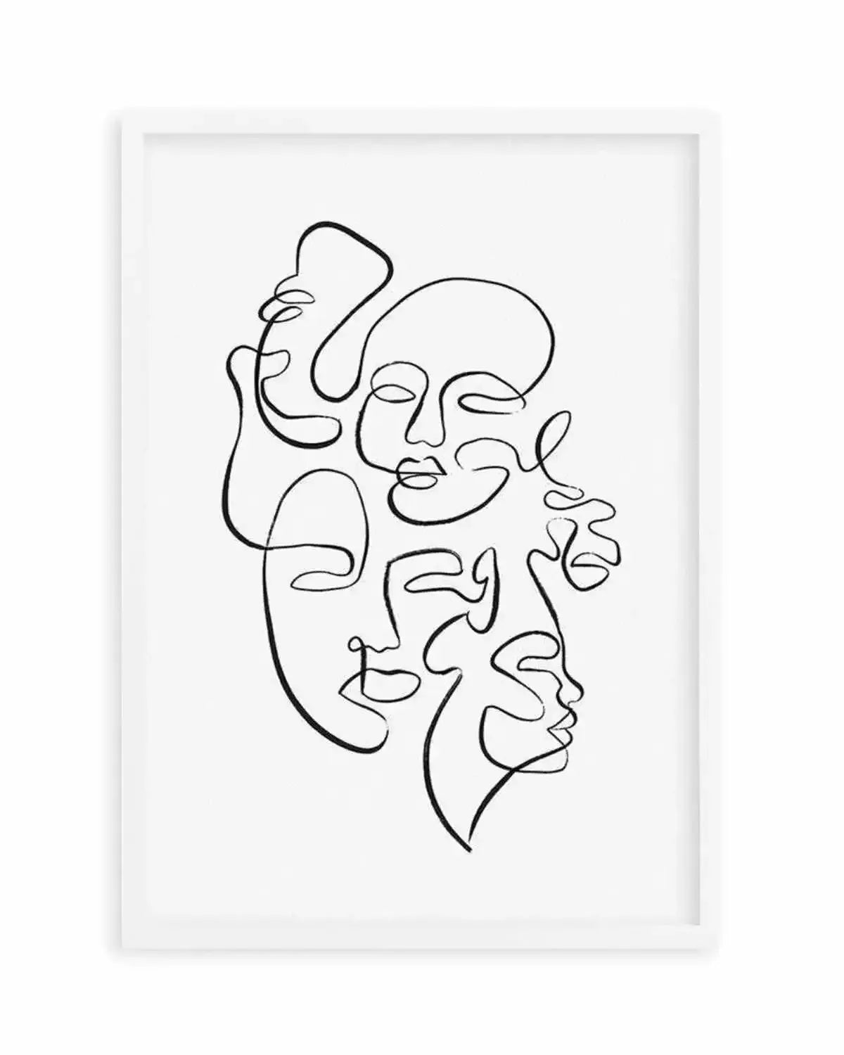 Abstract Faces I | Classic Art Print from Olive et Oriel where you can shop wallpaper and artworks online