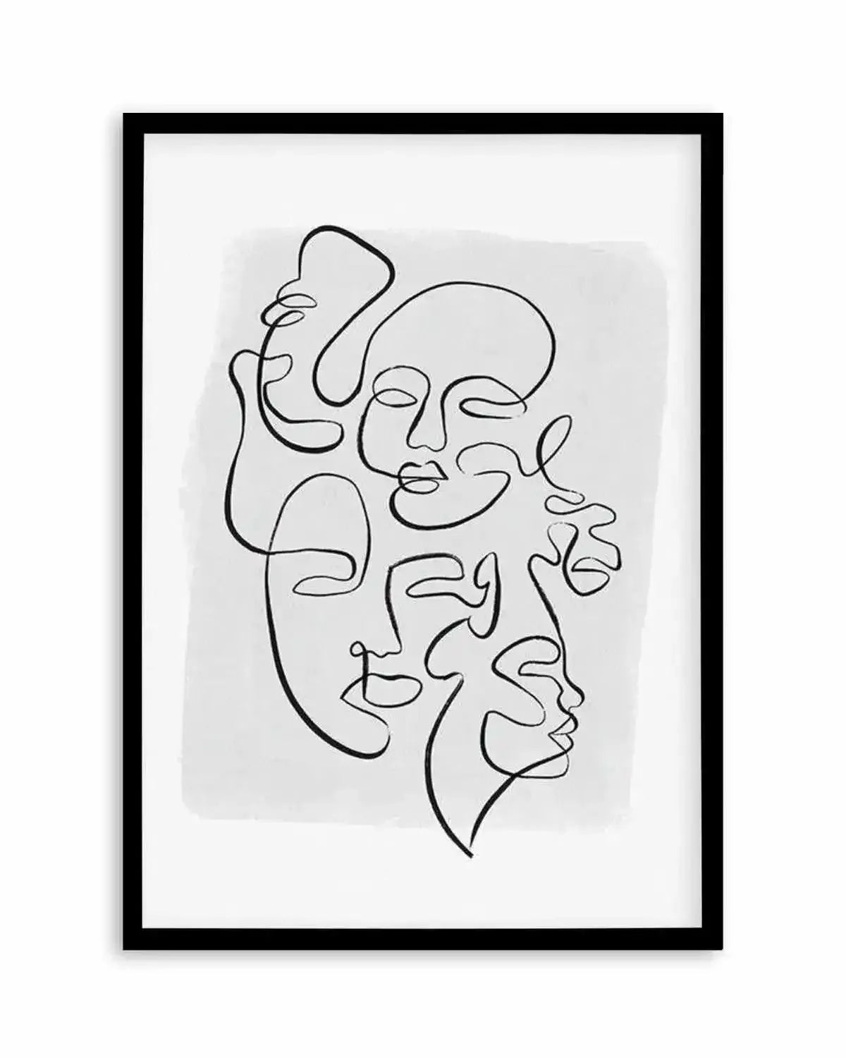 Abstract Faces I | Green Art Print from Olive et Oriel where you can shop wallpaper and artworks online