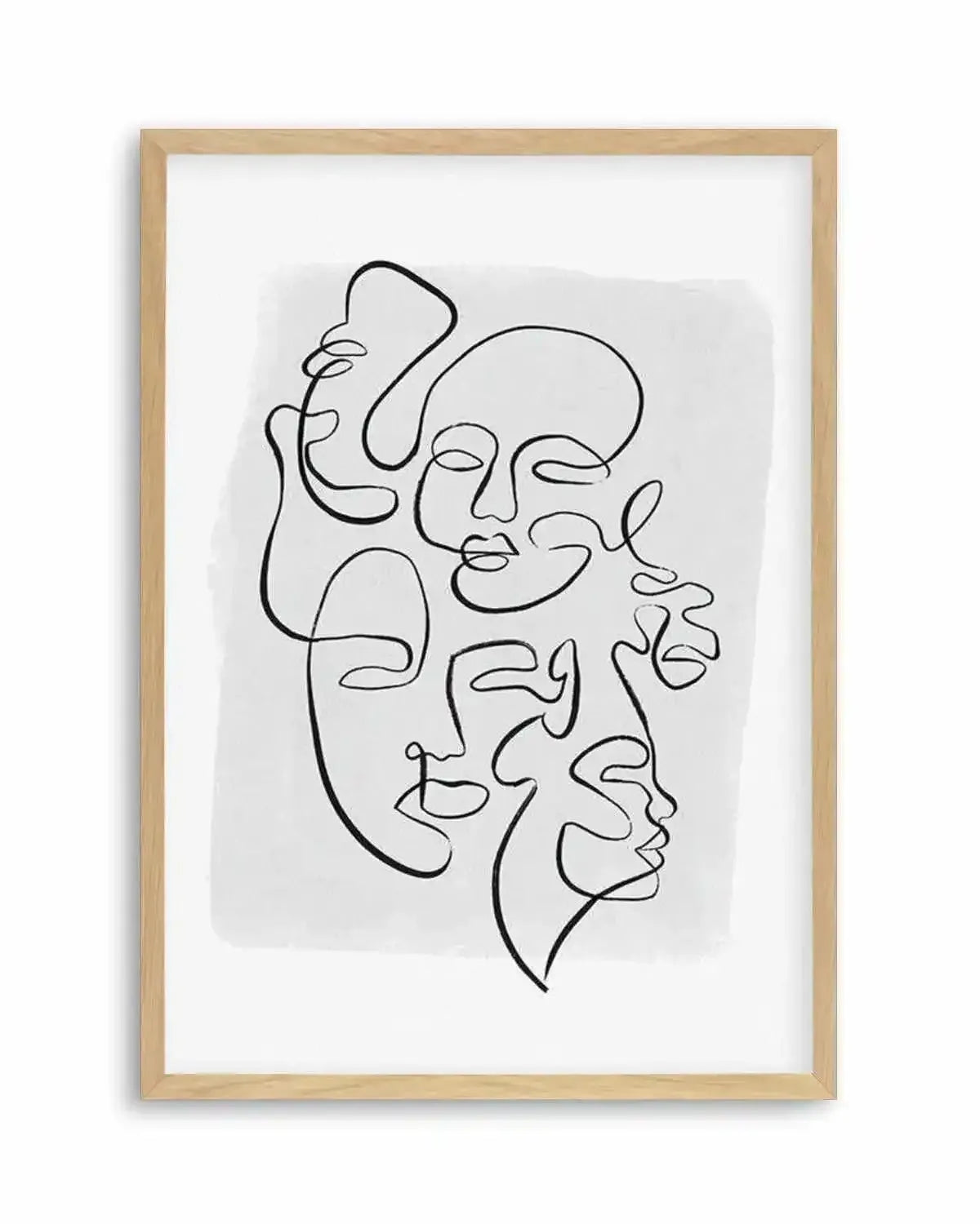 Abstract Faces I | Green Art Print from Olive et Oriel where you can shop wallpaper and artworks online
