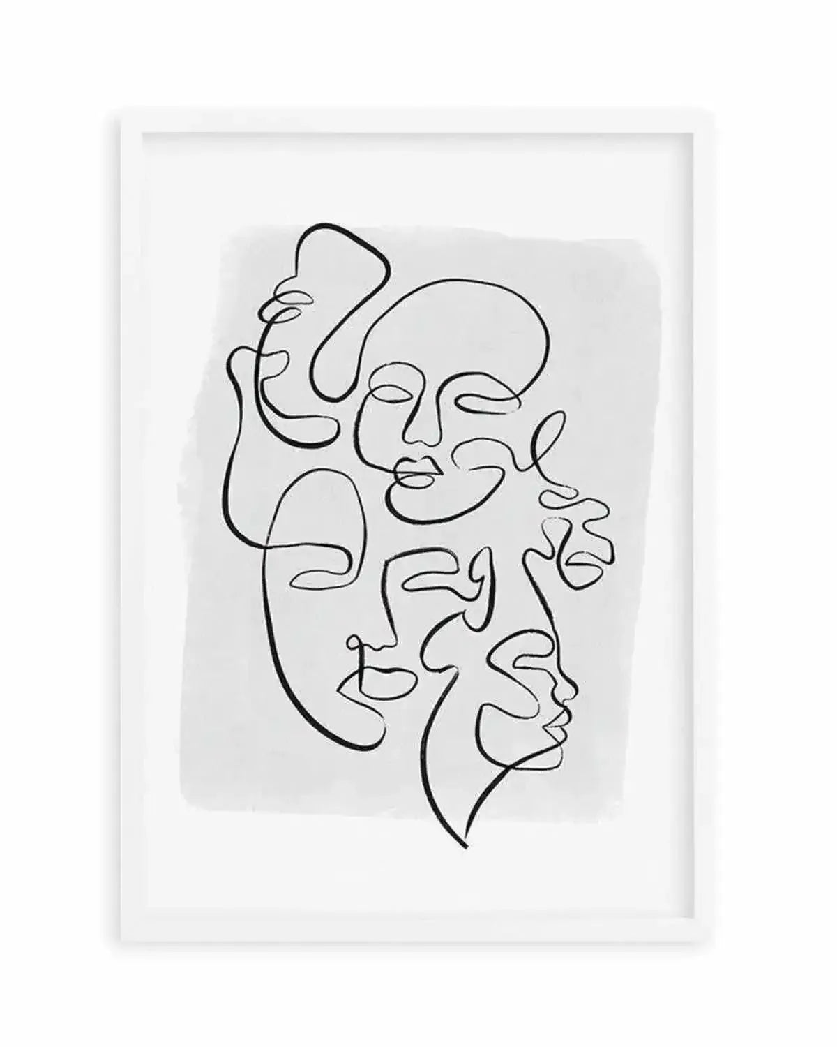 Abstract Faces I | Green Art Print from Olive et Oriel where you can shop wallpaper and artworks online