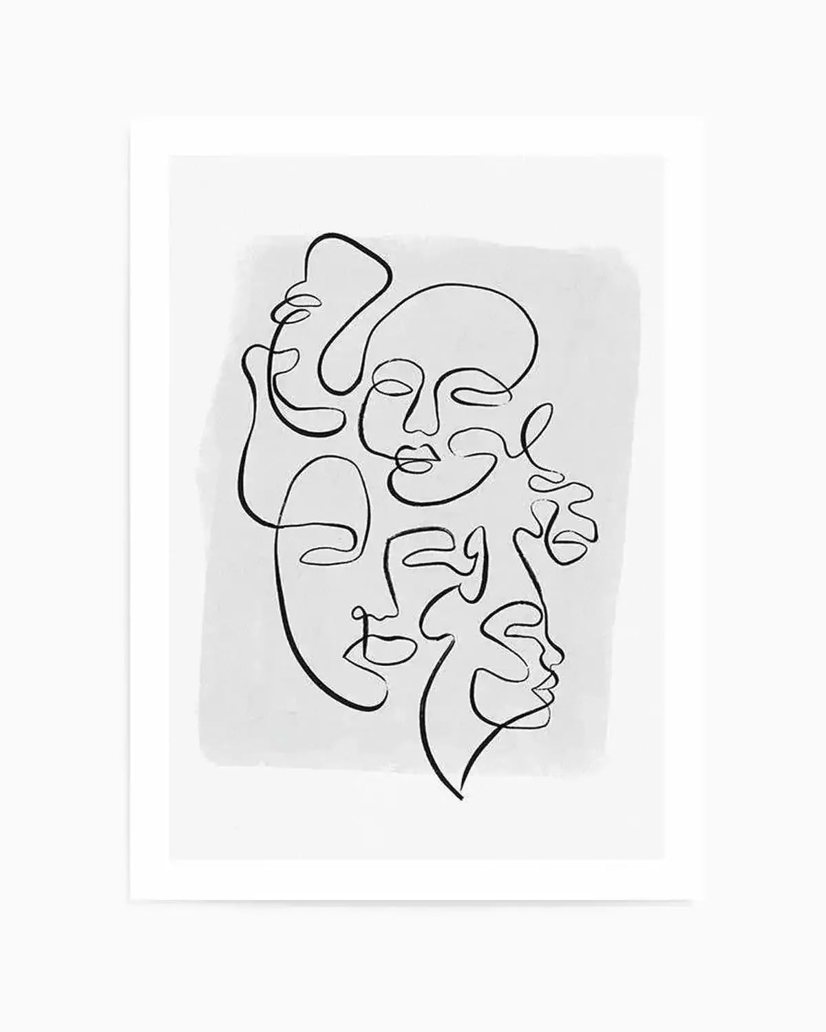 Abstract Faces I | Green Art Print from Olive et Oriel where you can shop wallpaper and artworks online