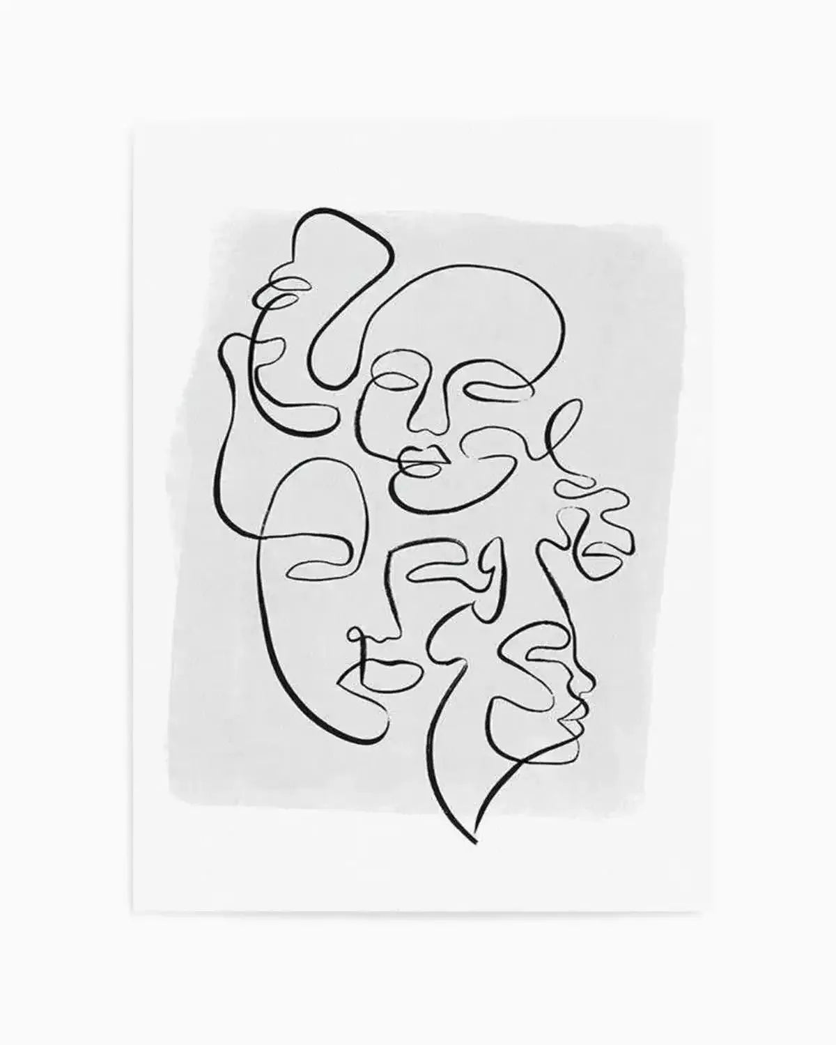 Abstract Faces I | Green Art Print from Olive et Oriel where you can shop wallpaper and artworks online