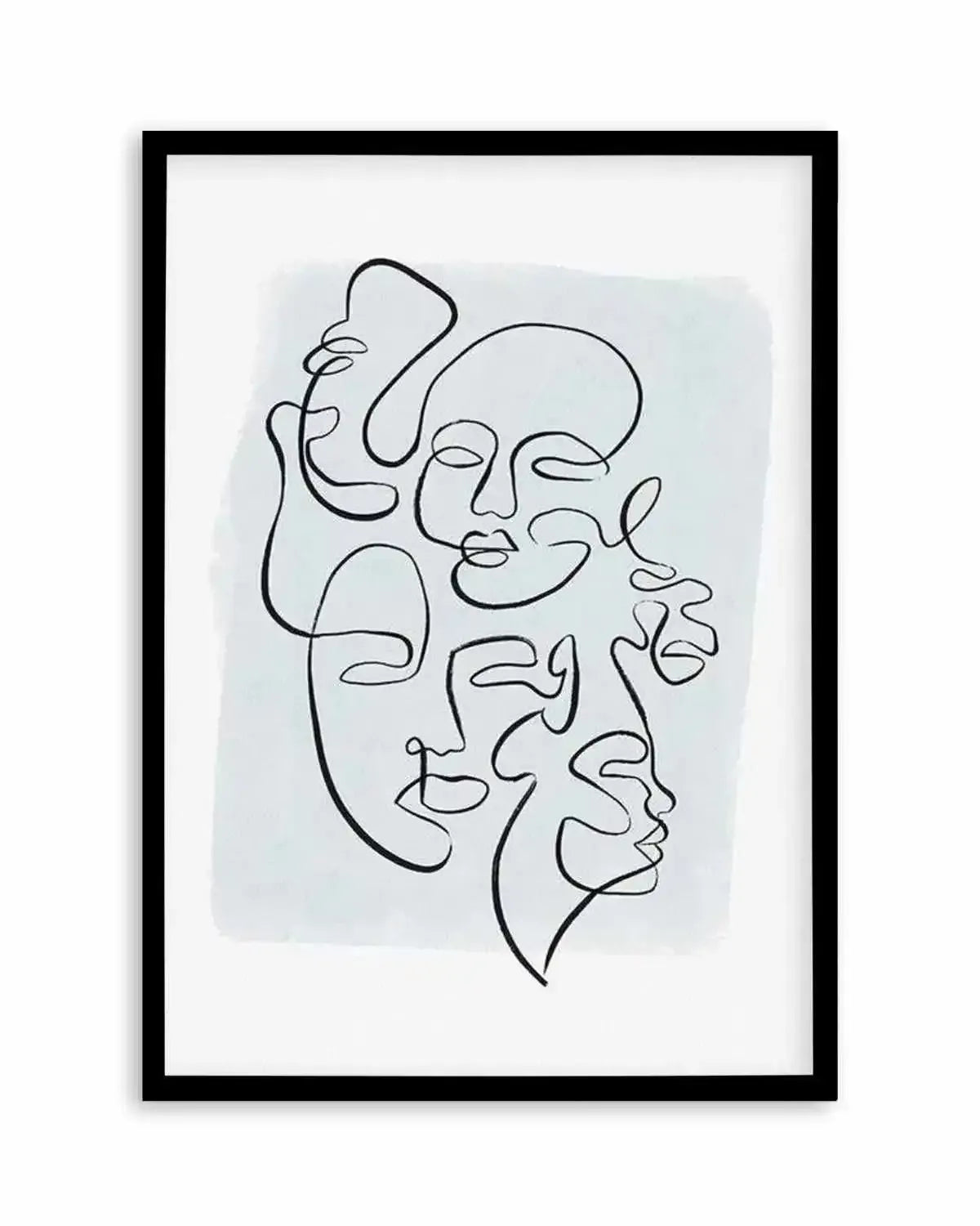 Abstract Faces I | Periwinkle Art Print from Olive et Oriel where you can shop wallpaper and artworks online