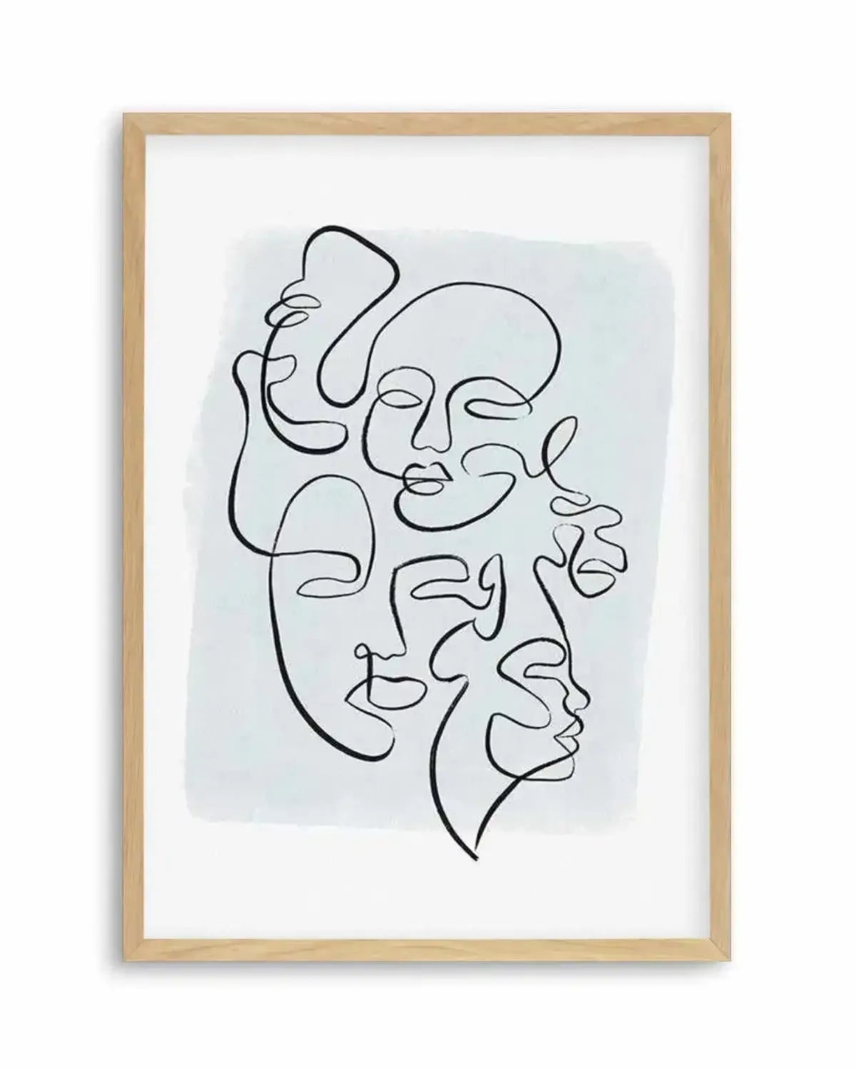 Abstract Faces I | Periwinkle Art Print from Olive et Oriel where you can shop wallpaper and artworks online