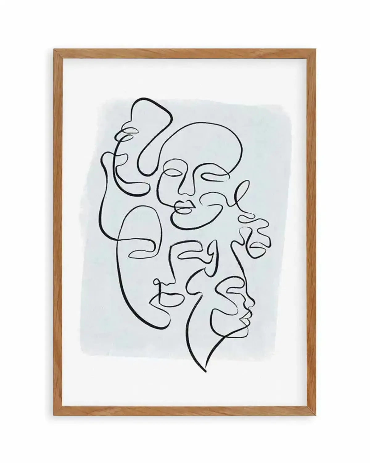 Abstract Faces I | Periwinkle Art Print from Olive et Oriel where you can shop wallpaper and artworks online