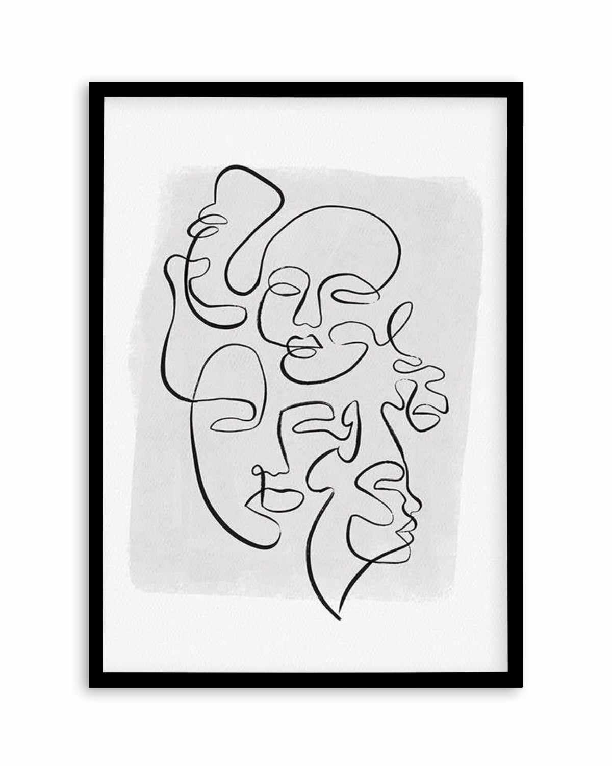 Abstract Faces I | Rouge Art Print