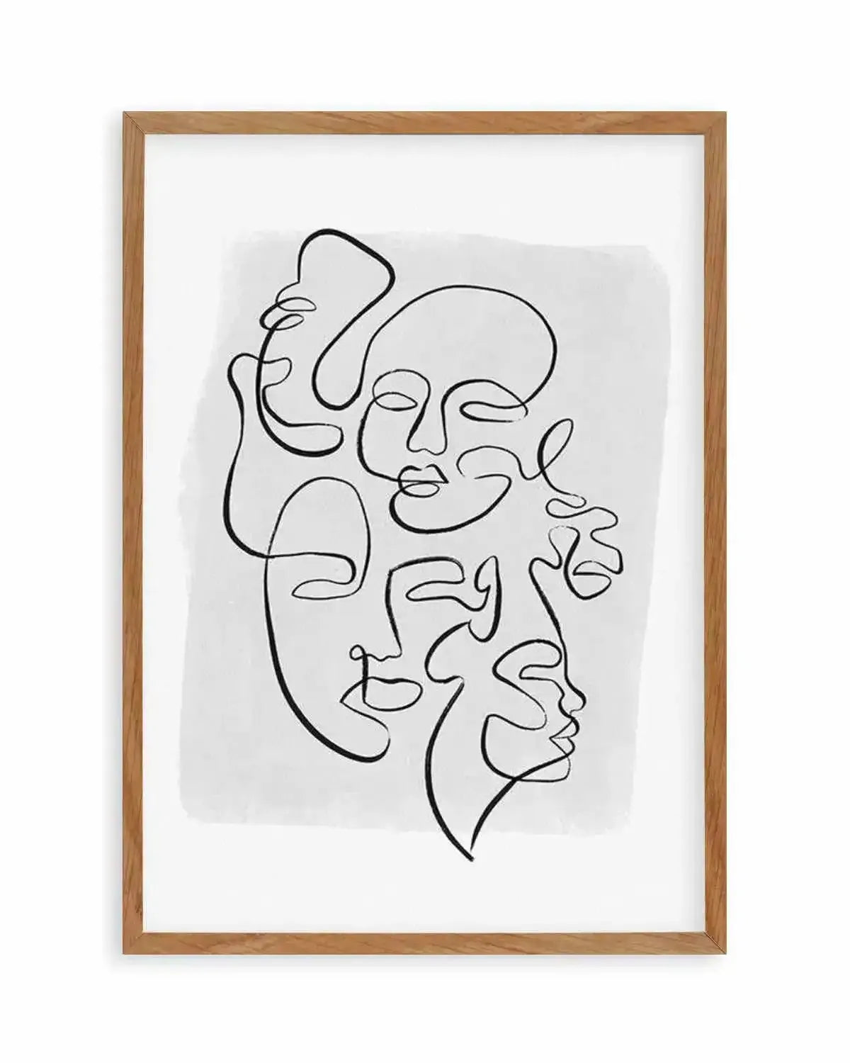 Abstract Faces I | Rouge Art Print from Olive et Oriel where you can shop wallpaper and artworks online