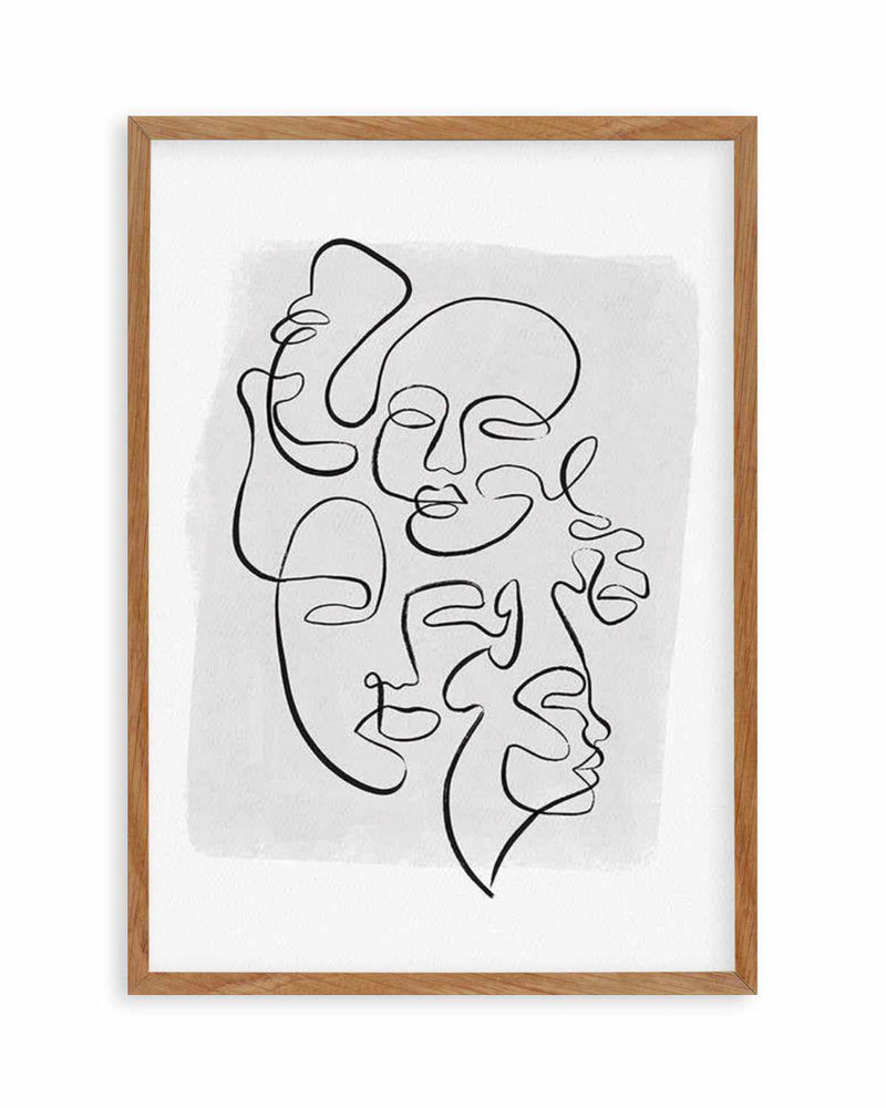Abstract Faces I | Rouge Art Print