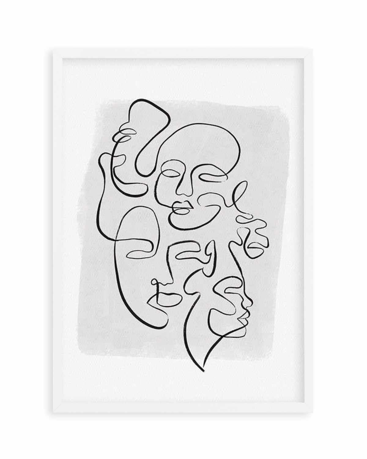 Abstract Faces I | Rouge Art Print