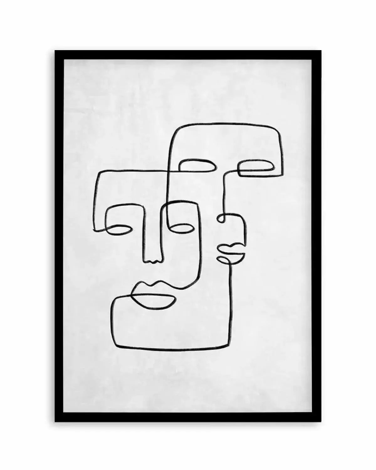 Abstract Faces II | On Concrete Art Print from Olive et Oriel where you can shop wallpaper and artworks online