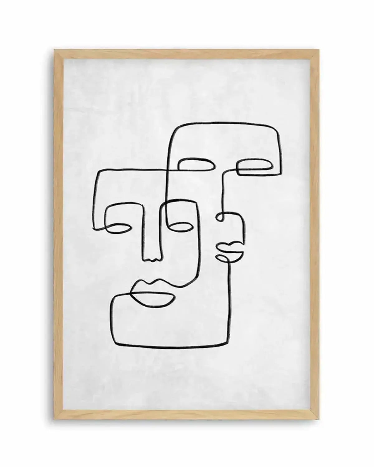 Abstract Faces II | On Concrete Art Print from Olive et Oriel where you can shop wallpaper and artworks online