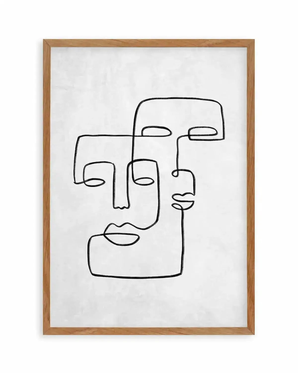 Abstract Faces II | On Concrete Art Print from Olive et Oriel where you can shop wallpaper and artworks online