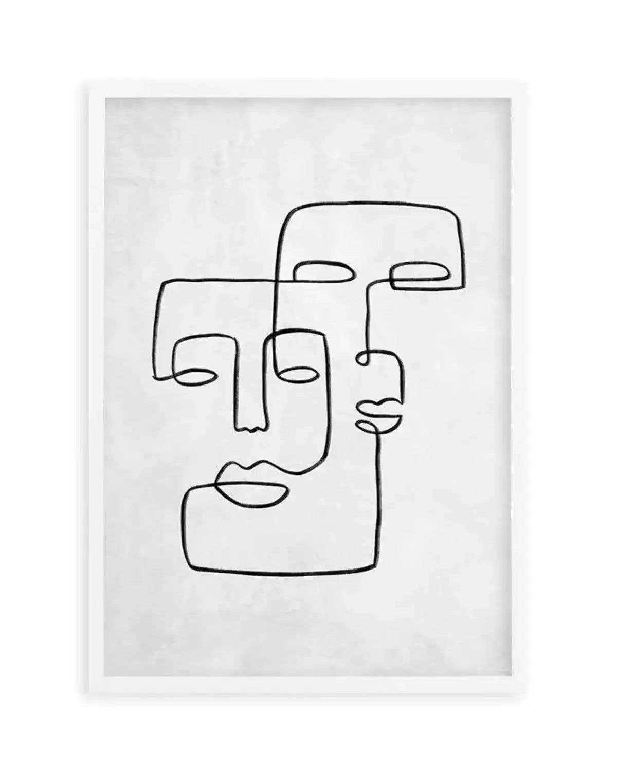 Abstract Faces II | On Concrete Art Print from Olive et Oriel where you can shop wallpaper and artworks online