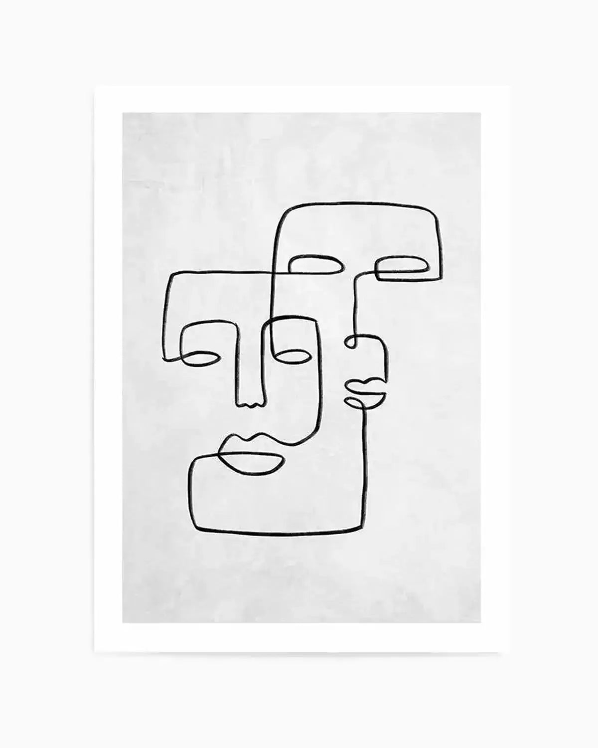 Abstract Faces II | On Concrete Art Print from Olive et Oriel where you can shop wallpaper and artworks online