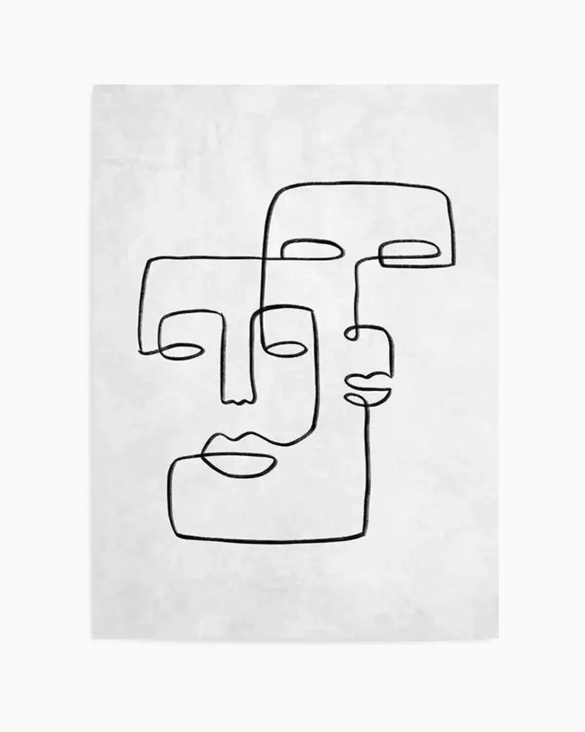 Abstract Faces II | On Concrete Art Print from Olive et Oriel where you can shop wallpaper and artworks online