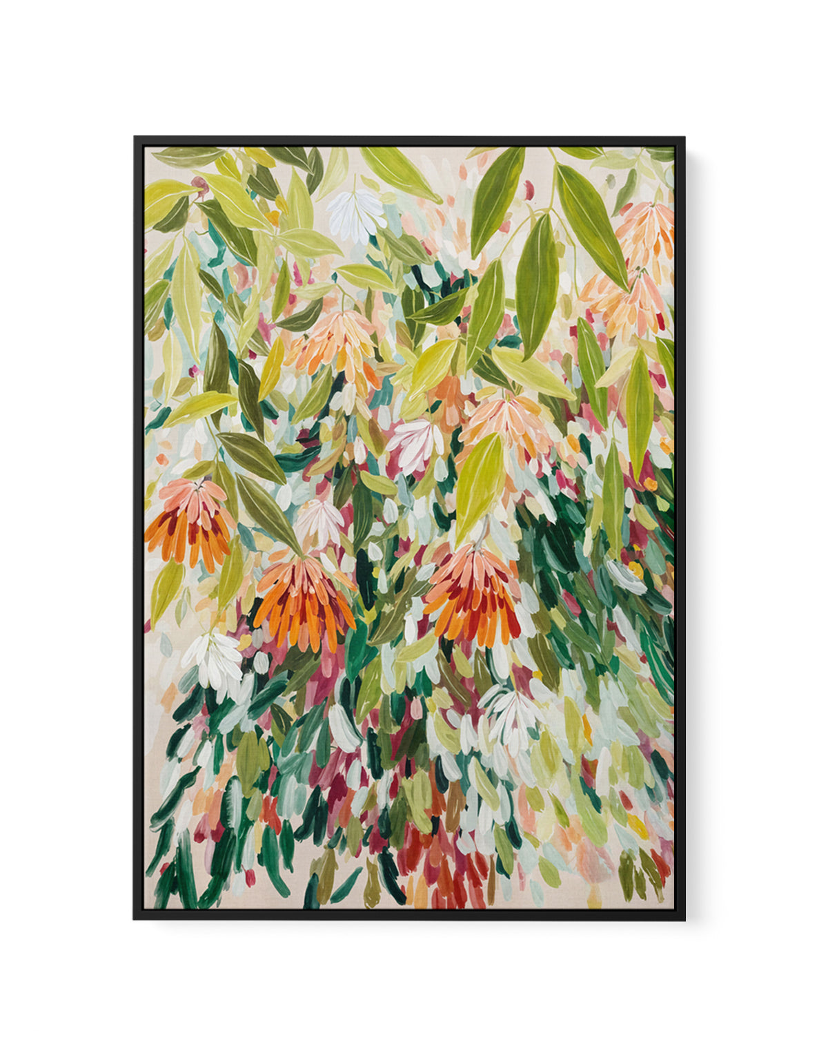 Abstract Floral Garden by Edie | Framed Canvas Art Print
