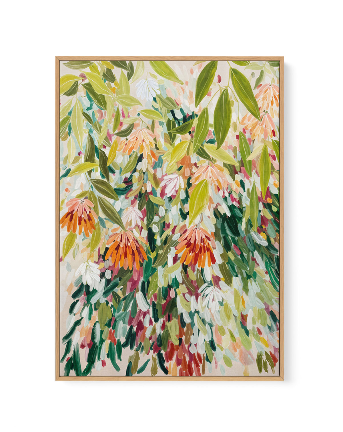 Abstract Floral Garden by Edie | Framed Canvas Art Print