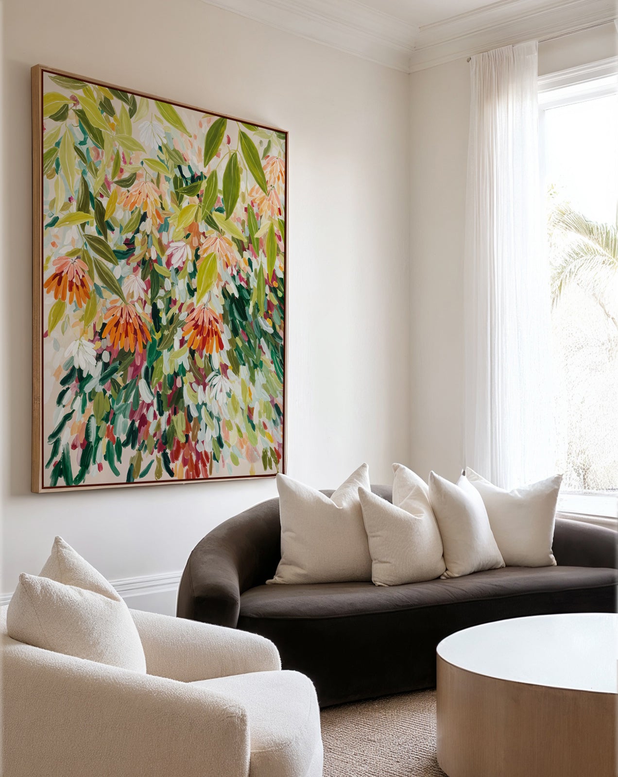 Abstract Floral Garden by Edie | Framed Canvas Art Print