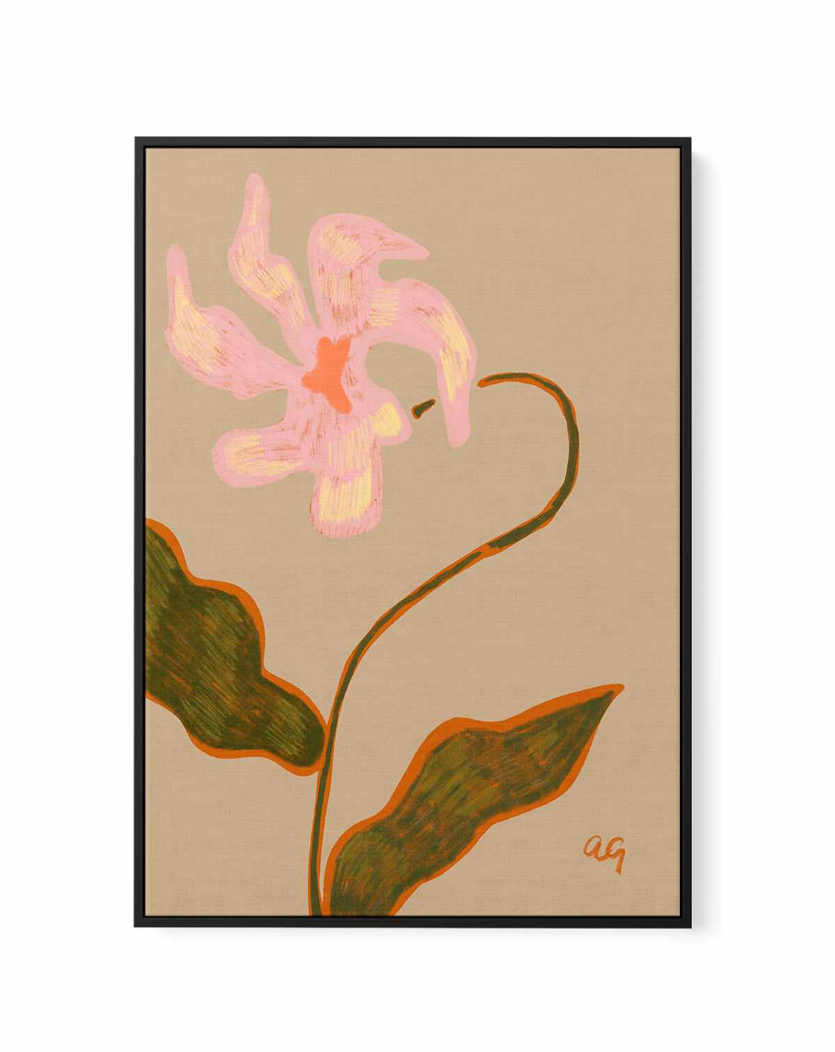 Abstract Flower by Arty Guava | Framed Canvas Art Print