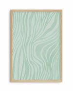 Abstract Green Lines Art Print