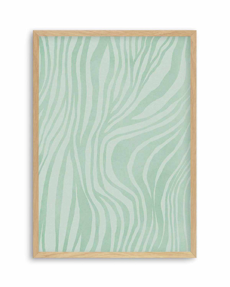 Abstract Green Lines Art Print